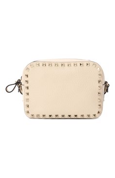 Женская сумка rockstud VALENTINO кремового цвета, арт. 5W2B0809/VSF | Фото 1 (Материал сплава: Проставлено; Материал: Натуральная кожа; Размер: mini; Драгоценные камни: Проставлено; Ремень/цепочка: На ремешке)