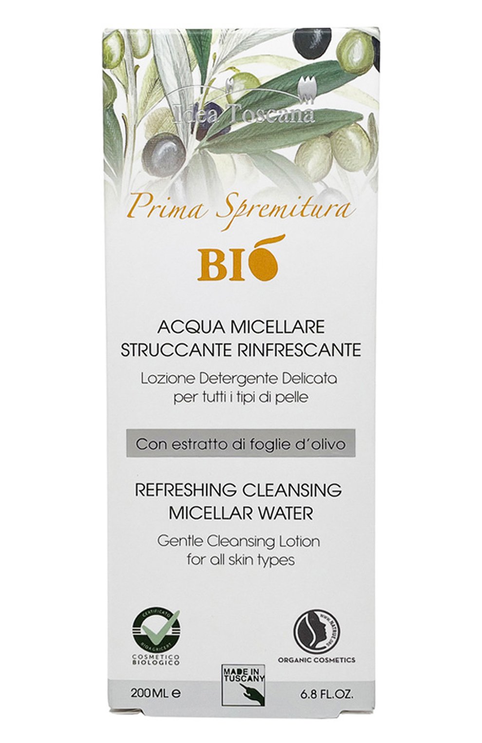 Освежающая мицеллярная вода для лица bio prima spremitura (200ml) IDEA TOSCANA, арт. 430160, фото 2