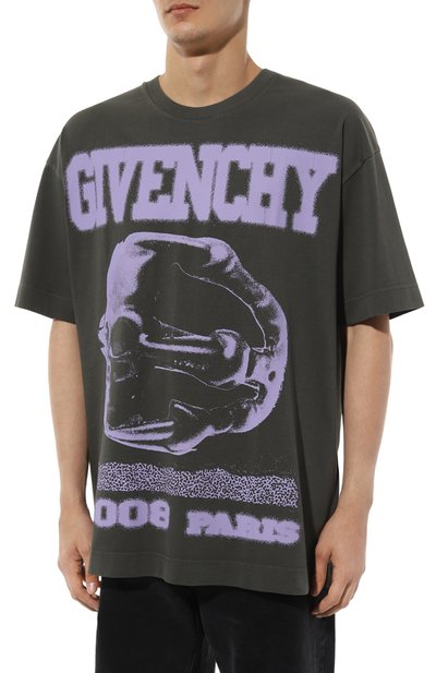 Хлопковая футболка GIVENCHY, арт. BM71JT/3YGF, фото 3
