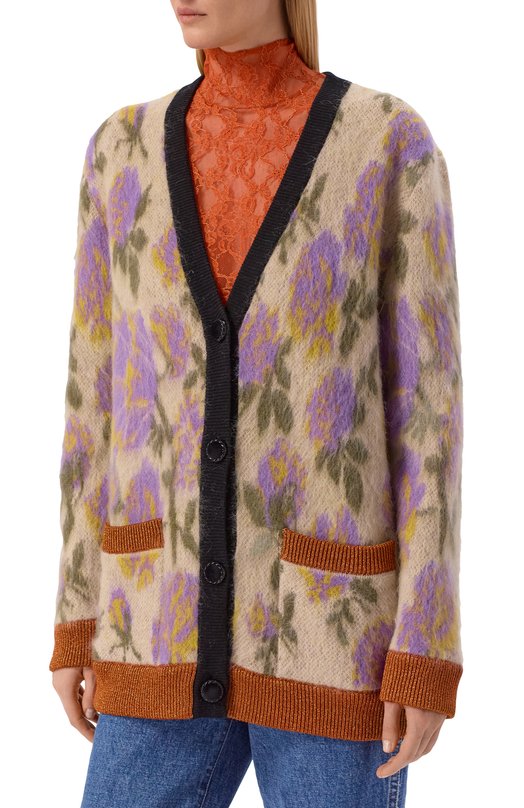 Шерстяной кардиган Valentino 8B3KA14N/A2B Разноцветный  8B3KA14N/A2B Фото 3