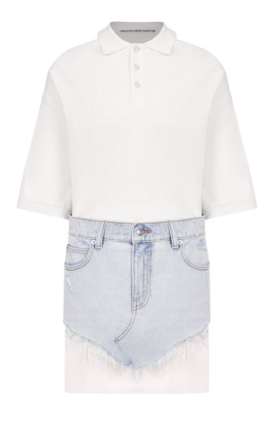 Женское комбинированное платье ALEXANDER WANG, арт. 4DC3266121