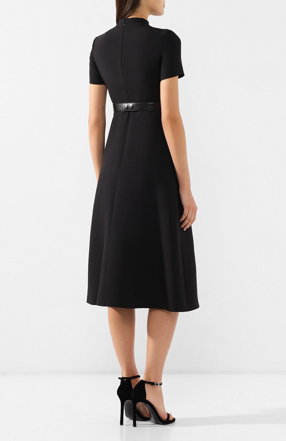 Платье из смеси шерсти и шелка VALENTINO черного цвета по цене 299500 руб., арт. RB3VAKY61CF, фото 4 Платье из смеси шерсти и шелка VALENTINO, арт. RB3VAKY61CF, фото 4