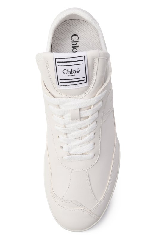 Кожаные кеды Chloe Kick Chloé CH25W07IVE Белый  CH25W07IVE Фото 6