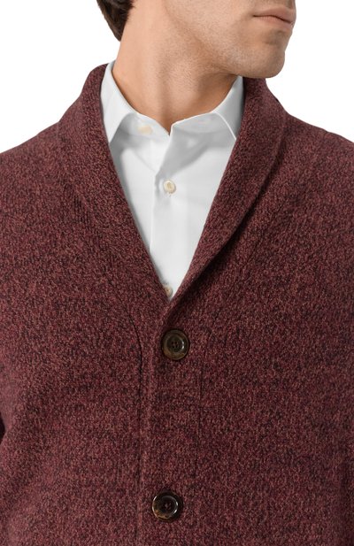 Шерстяной кардиган ANDREA CAMPAGNA темно-коричневого цвета по цене 69300 руб., арт. M5625-6452T, фото 5 Шерстяной кардиган ANDREA CAMPAGNA, арт. M5625-6452T, фото 5