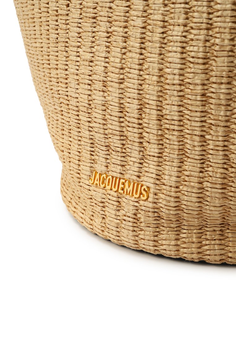 Же�нская сумка le bambola JACQUEMUS бежевого цвета, арт. 25E243BA382/3248 | Фото 3 (Автоматизация ТО: Проставлено; Автоматизация состава: Проставлено; Материал: Текстиль; Размер: large)