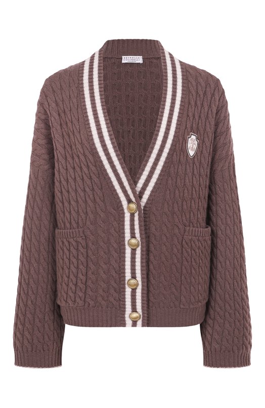 Кашемировый кардиган Brunello Cucinelli M12731516 Коричневый M12731516
