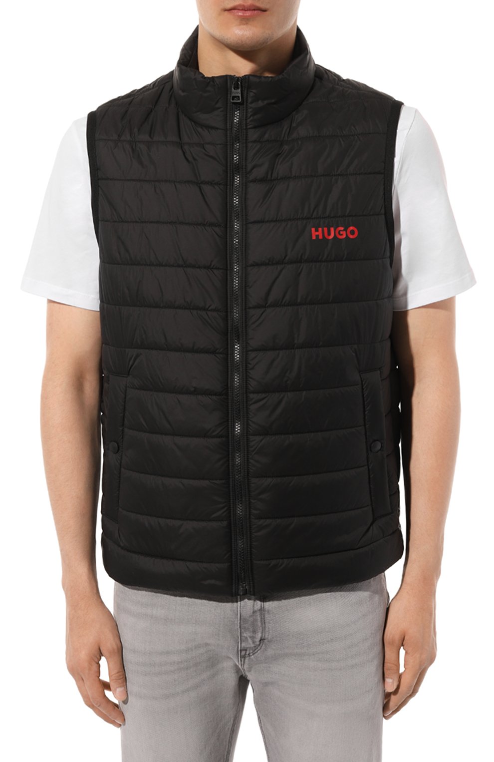 Утепленный жилет HUGO черного цвета по цене 23900 руб., арт. 50468742, фото 3 Утепленный жилет HUGO, арт. 50468742, фото 3