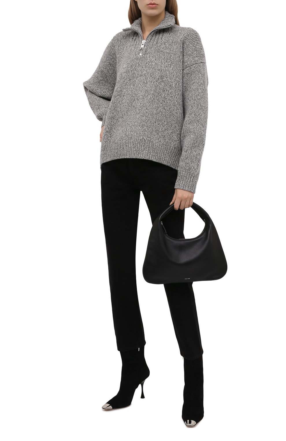 Шерстяной свитер ALEXANDER WANG серого цвета по цене 97900 руб., арт. 1KC4211005, фото 2 Шерстяной свитер ALEXANDER WANG, арт. 1KC4211005, фото 2