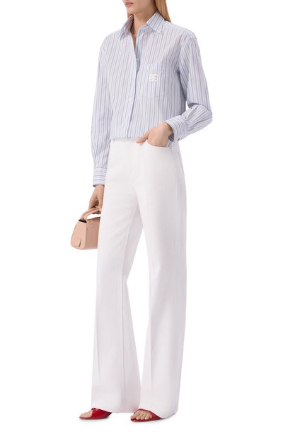 Рубашка DOLCE & GABBANA голубого цвета по цене 98000 руб., арт. F5U25Z/FBMFN, фото 2 Рубашка DOLCE & GABBANA, арт. F5U25Z/FBMFN, фото 2