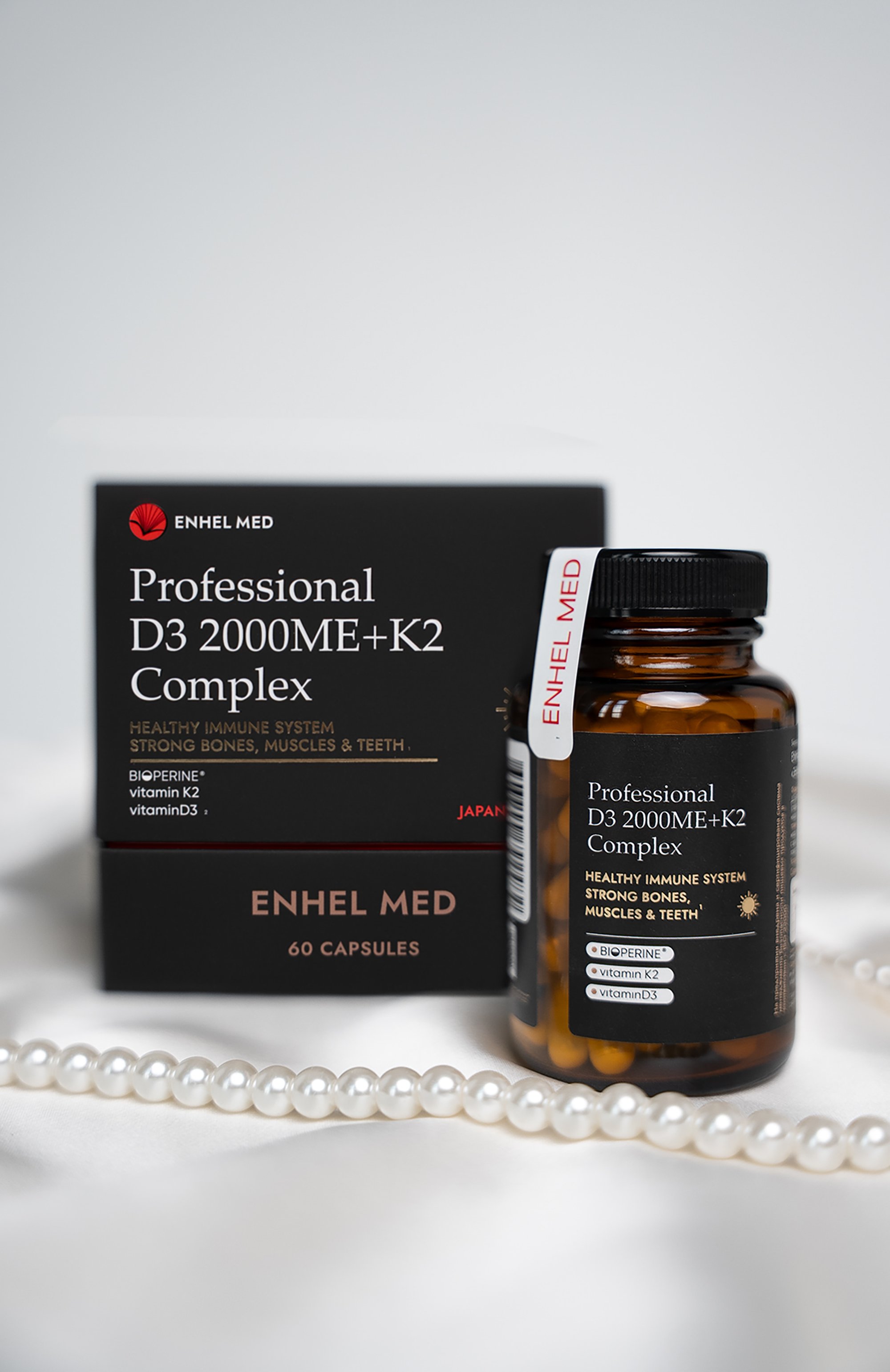 Витаминный комплекс d3 + k2 с биоперином (60шт.) ENHEL BEAUTY, арт. 4603744792482, фото 2