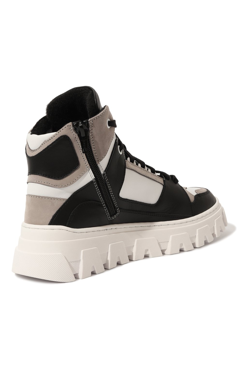 Высокие кеды из кожи DSQUARED2, арт. 75775/36-40, фото 3