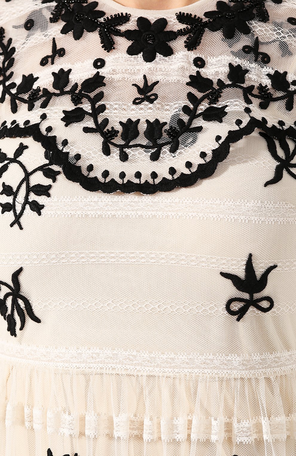 Платье-миди REDVALENTINO бежевого цвета по цене 151500 руб., арт. TR3VA11D/4T6, фото 5 Платье-миди REDVALENTINO, арт. TR3VA11D/4T6, фото 5