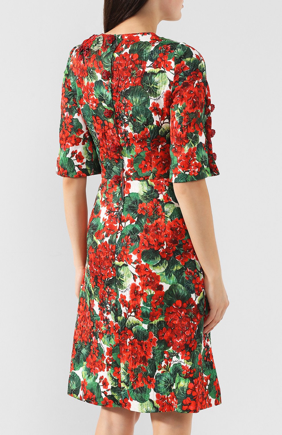 Платье из смеси хлопка и вискозы DOLCE & GABBANA, арт. F6C6WZ/HSMY7, фото 4