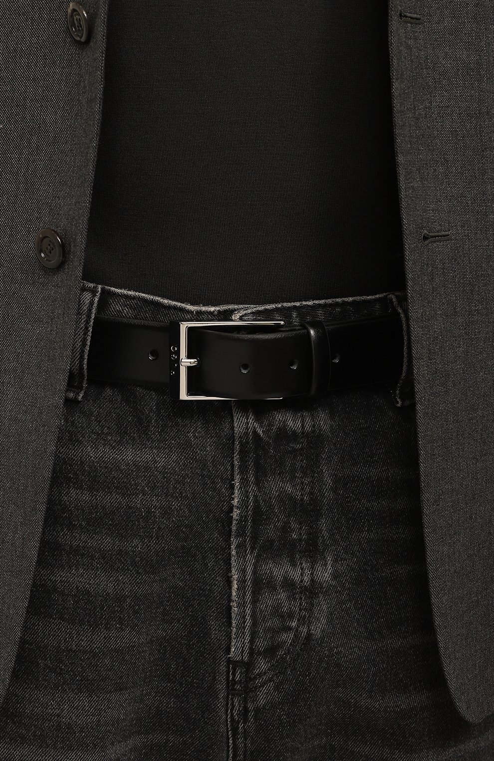 Кожаный ремень HUGO черного цвета по цене 8040 руб., арт. 50470502, фото 2 Кожаный ремень HUGO, арт. 50470502, фото 2