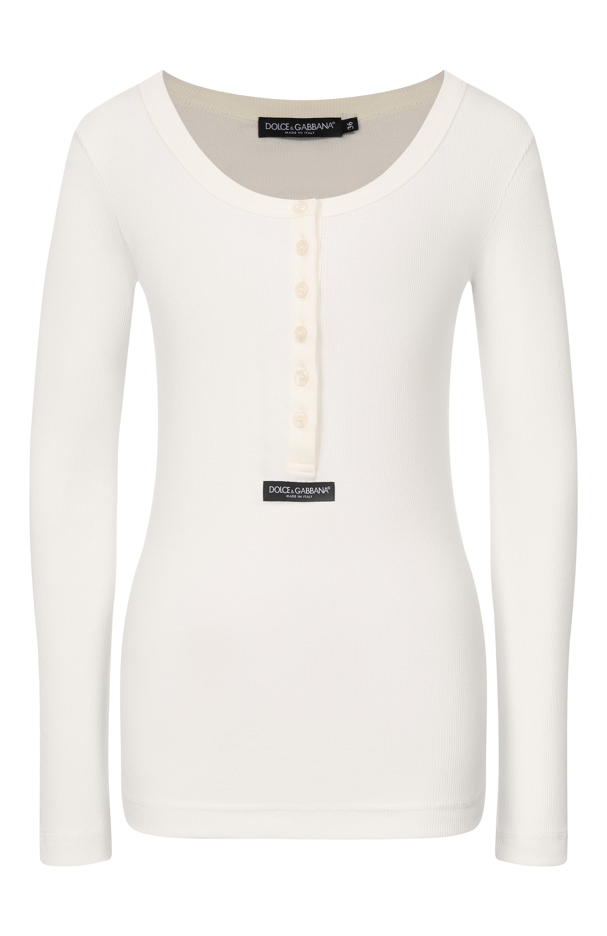 Х лопковый лонгслив-хенли DOLCE & GABBANA, арт. F8W44T/FU7AV, фото 1