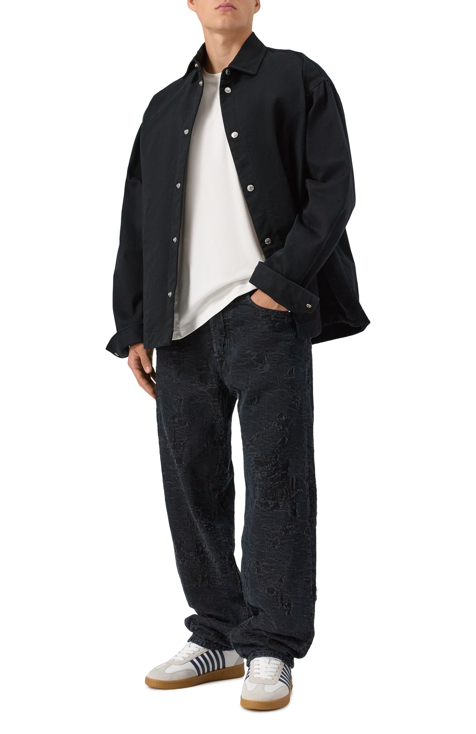 Хлопковый лонгслив DIESEL, арт. A19444/0AIJU, фото 2