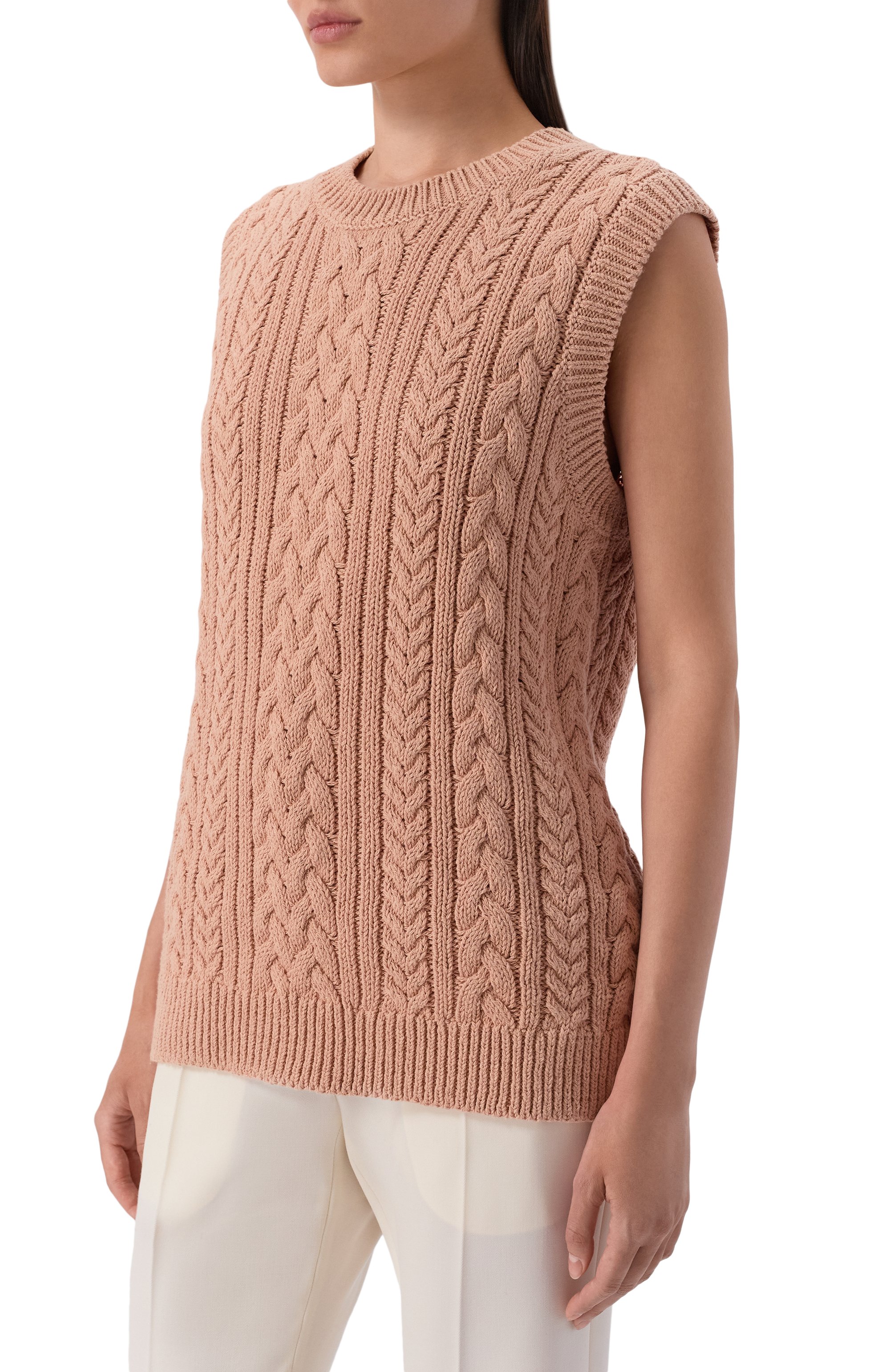 Хлопковый жилет 12 STOREEZ бежевого цвета по цене 17000 руб., арт. 137171, фото 3 Хлопковый жилет 12 STOREEZ, арт. 137171, фото 3