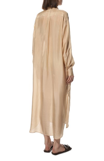 Шелковое платье DRIES VAN NOTEN бежевого цвета по цене 88400 руб., арт. 221-011033-4170, фото 4 Шелковое платье DRIES VAN NOTEN, арт. 221-011033-4170, фото 4