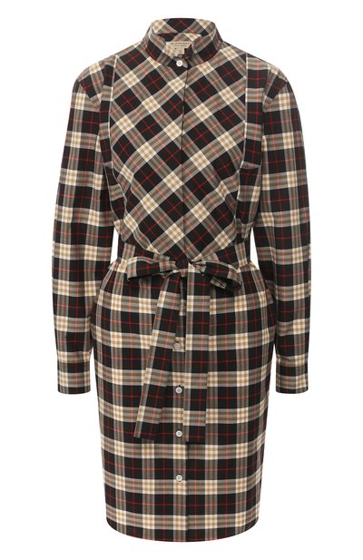 Хлопковое платье-рубашка в клетку BURBERRY, арт. 8008141, фото 1