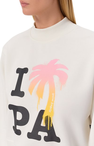 Хлопковый свитшот PALM ANGELS, арт. PWBA016S26FLE003, фото 5