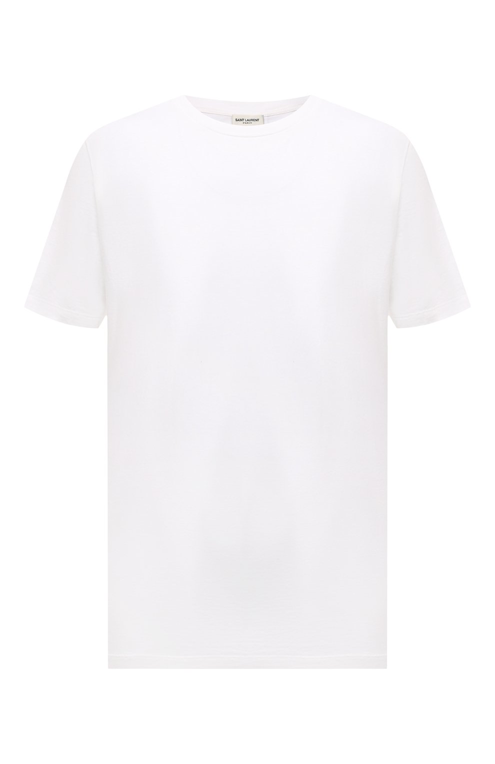 Хлопковая футболка SAINT LAURENT белого цвета по цене 32650 руб., арт. 554302/YB2FT, фото 1 Хлопковая футболка SAINT LAURENT, арт. 554302/YB2FT, фото 1