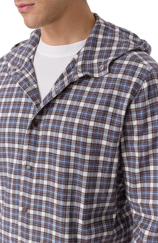 Хлопковая рубашка Kiton UMCMARH0825907 Коричневый  UMCMARH0825907 Фото 5