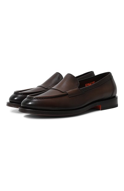 Мужские кожаные лоферы SANTONI, арт. MCCG18357PD5SSG6