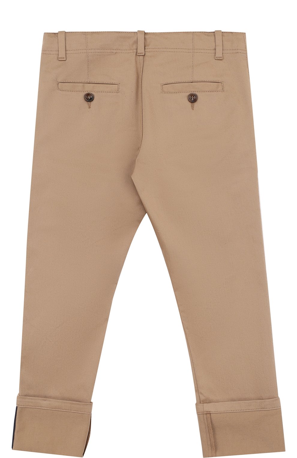 Хлопковые брюки прямого кроя GUCCI бежевого цвета по цене 37850 руб., арт. 475447/XBB56, фото 2 Хлопковые брюки прямого кроя GUCCI, арт. 475447/XBB56, фото 2