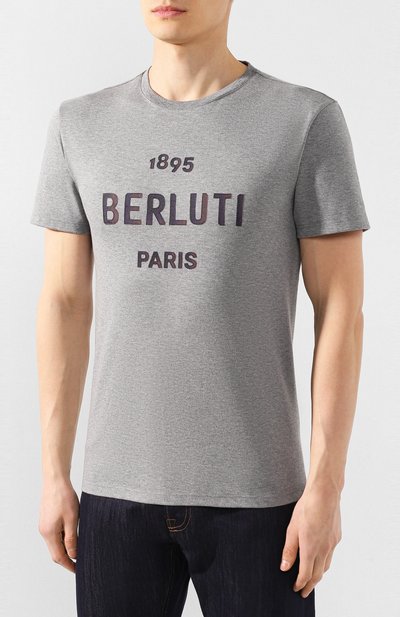 Хлопковая футболка BERLUTI, арт. R17JRS41-001, фото 3