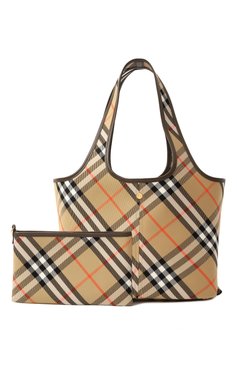 Женская сумка-тоут BURBERRY бежевого цвета, арт. 8094685 | Фото 8 (Материал сплава: Проставлено; Драгоценные камни: Проставлено; Размер: medium; Материал: Текстиль)