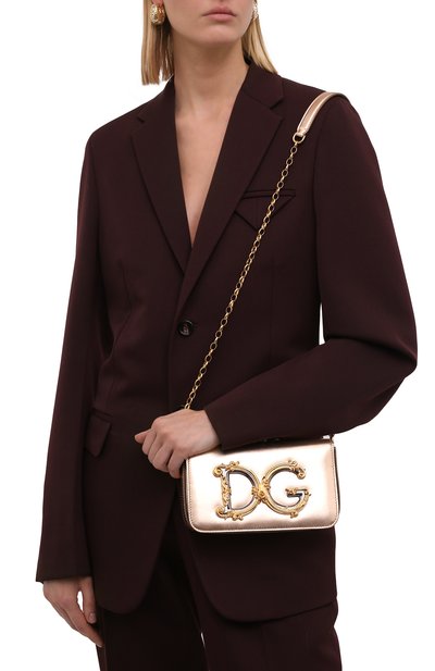 Сумка dg girls DOLCE & GABBANA золотого цвета по цене 163500 руб., арт. BB6885/AW121, фото 2 Сумка dg girls DOLCE & GABBANA, арт. BB6885/AW121, фото 2