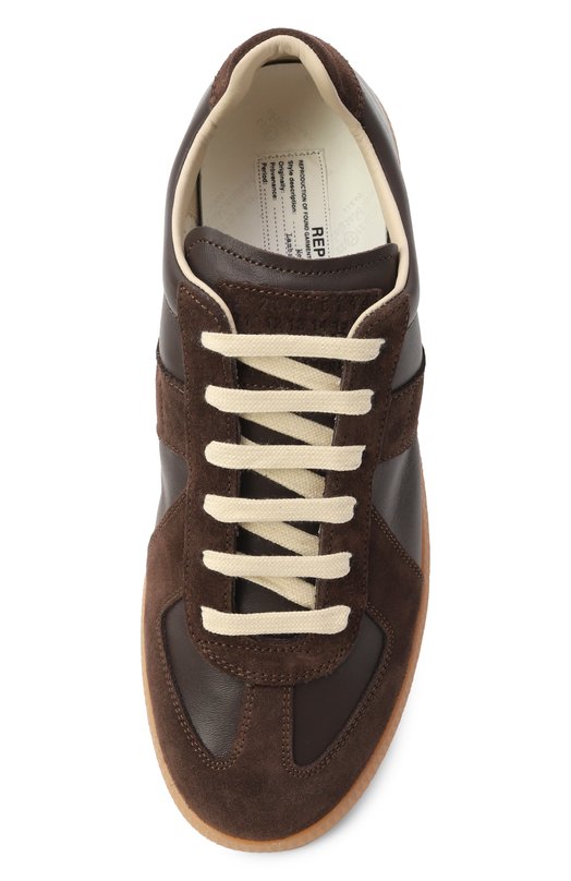 Кожаные кеды Replica Maison Margiela S58WS0109/P1895 Коричневый  S58WS0109/P1895 Фото 6