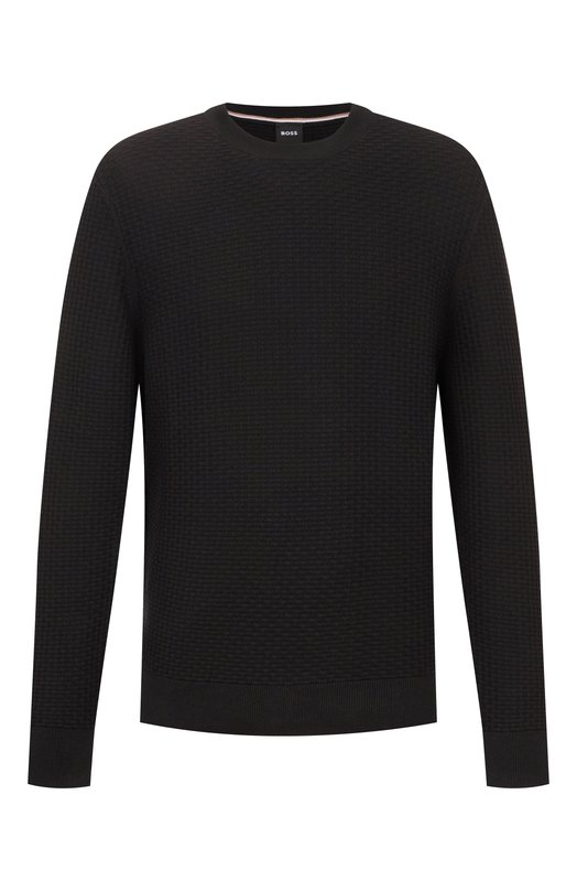 Хлопковый джемпер BOSS 50545283 Чёрный 50545283