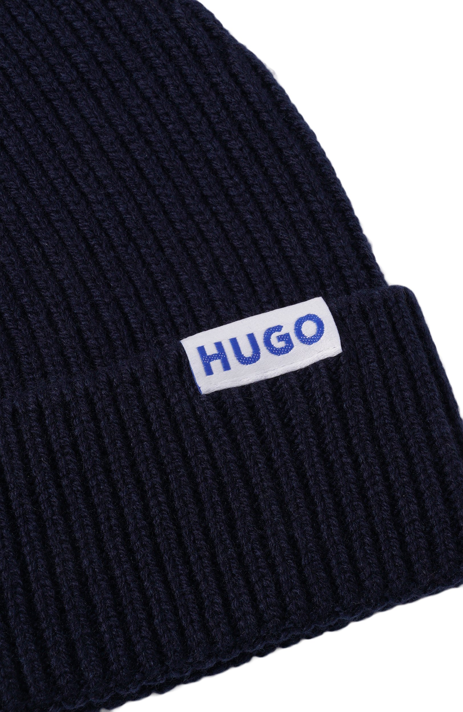 Шапка HUGO BLUE темно-синего цвета по цене 7490 руб., арт. 50572027, фото 3 Шапка HUGO BLUE, арт. 50572027, фото 3