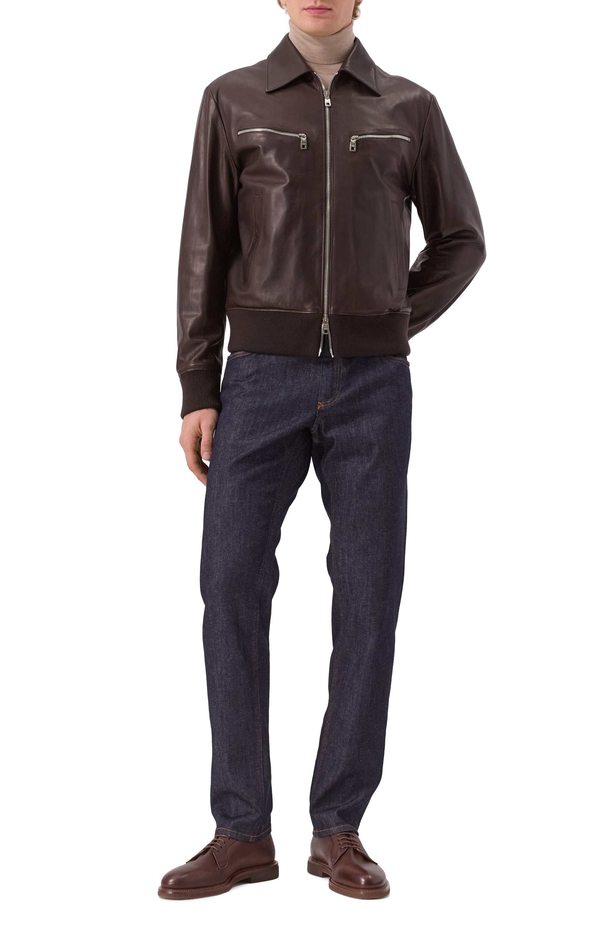 Кожаный бомбер DOLCE & GABBANA, арт. G9BIJL/HULQX, фото 2