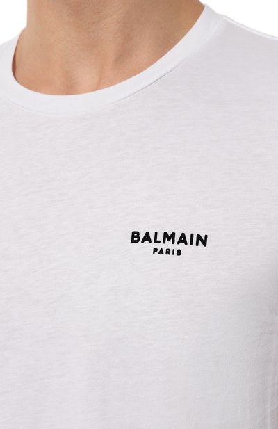 Хлопковая футболка BALMAIN, арт. YH0EF000BB04/GAB, фото 5