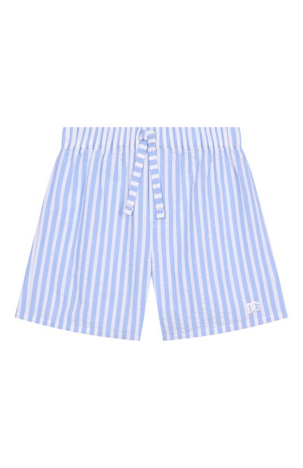 Детские хлопковые шорты DOLCE & GABBANA голубого цвета, арт. L13Q60/FR50R | Фото 1 (Нос: Не проставлено; Материал сплава: Проставлено; Материал внешний: Хлопок)