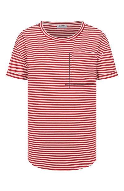 Женская хлопковая футболка BRUNELLO CUCINELLI, арт. ML929HA820