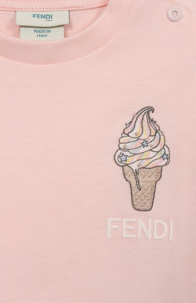 Хлопковая футболка FENDI, арт. BFI189/AY8D, фото 3
