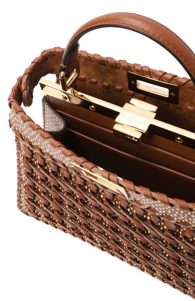 Сумка peekaboo iseeu small FENDI коричневого цвета по цене 799500 руб., арт. 8BN327/AW5P, фото 5 Сумка peekaboo iseeu small FENDI, арт. 8BN327/AW5P, фото 5