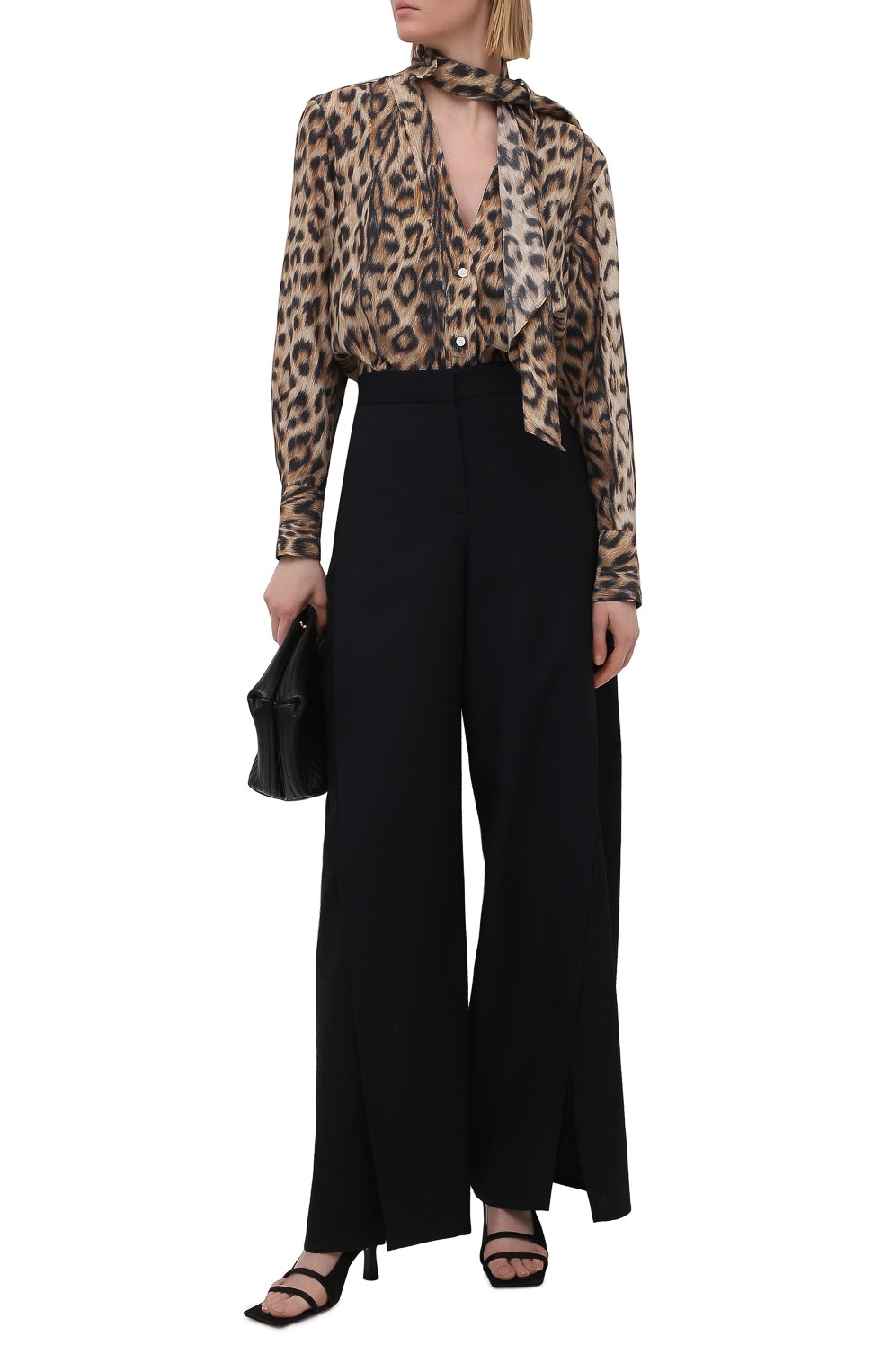 Блузка из вискозы VICTORIA BECKHAM леопардового цвета по цене 89950 руб., арт. 1221WSH002526A, фото 2 Блузка из вискозы VICTORIA BECKHAM, арт. 1221WSH002526A, фото 2