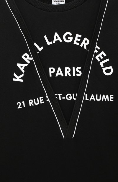Хлопковое платье KARL LAGERFELD KIDS, арт. Z12156, фото 3