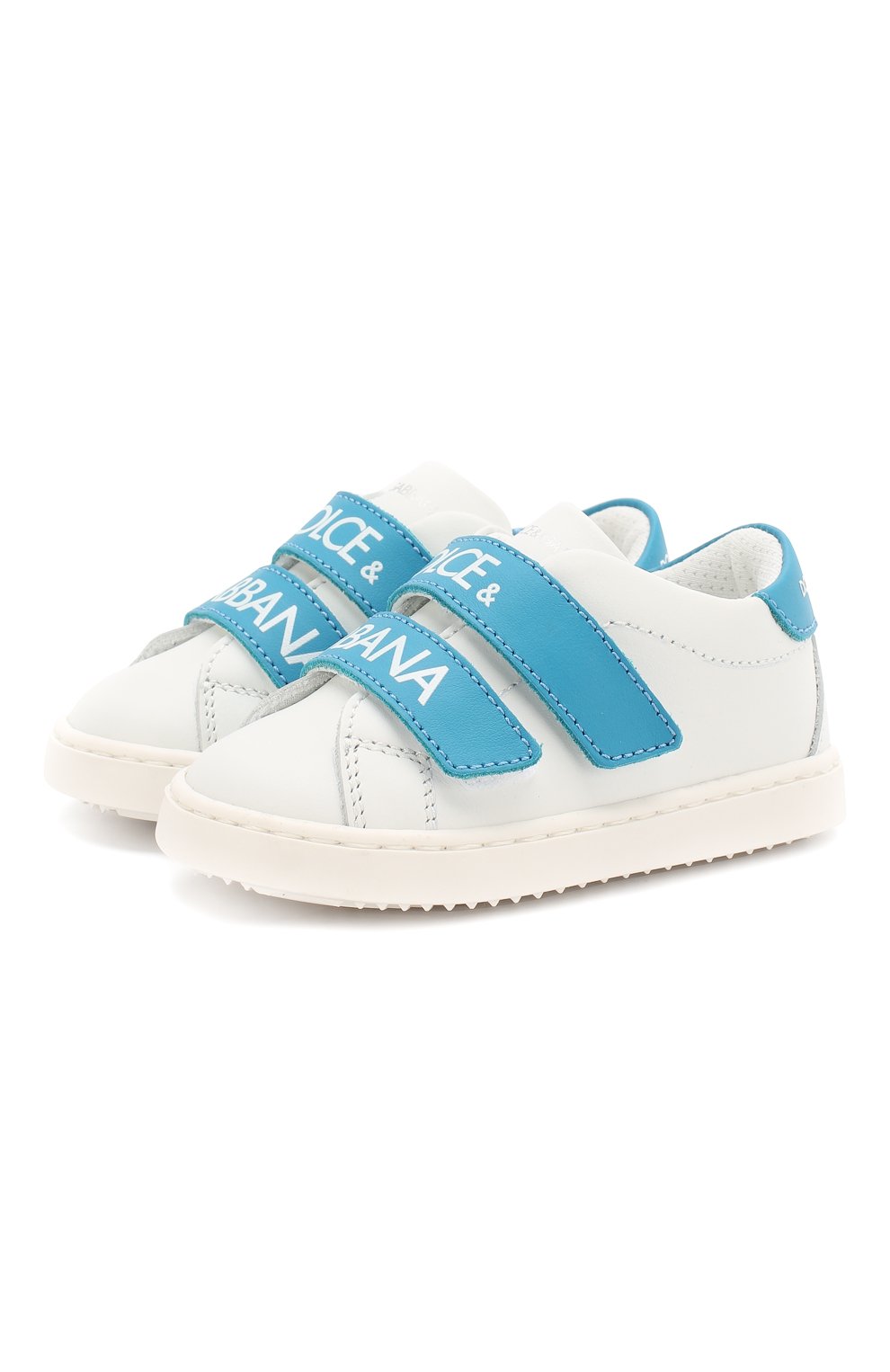 Кожаные кеды с застежками велькро DOLCE & GABBANA, арт. DN0098/AZ634, фото 1