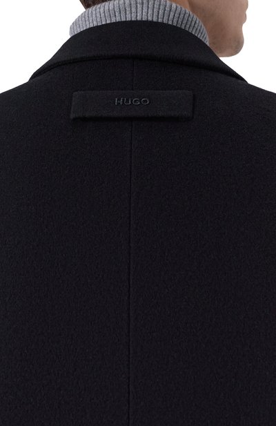 Шерстяное пальто HUGO черного цвета по цене 54950 руб., арт. 50549287, фото 5 Шерстяное пальто HUGO, арт. 50549287, фото 5