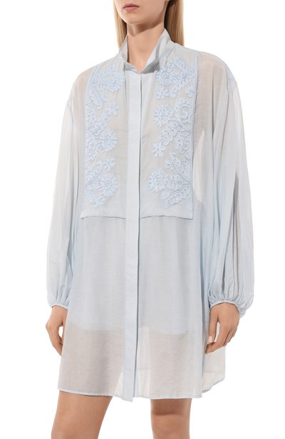 Блузка из хлопка и шелка LILA EUGENIE, арт. 2516, фото 3