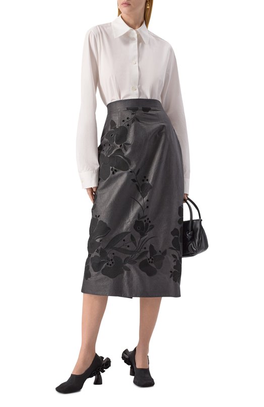 Хлопковая рубашка Jil Sander J04DL0003/J45001 Белый  J04DL0003/J45001 Фото 2