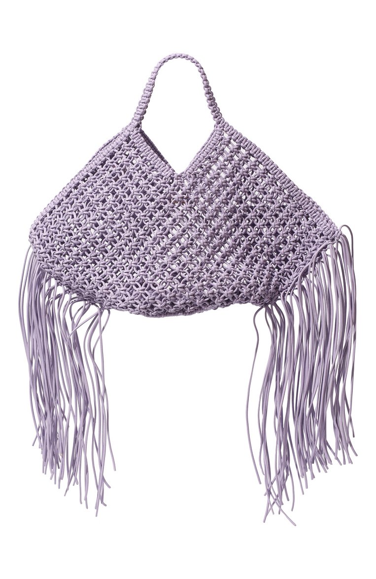 Женская сумка woven basket large YUZEFI сиреневого цвета, арт. YUZRS22-LW-033 | Фото 1 (Размер: large; Материал: Текстиль; Сумки-технические: Сумки top-handle; Региональные ограничения белый список (Axapta Mercury): Не проставлено)