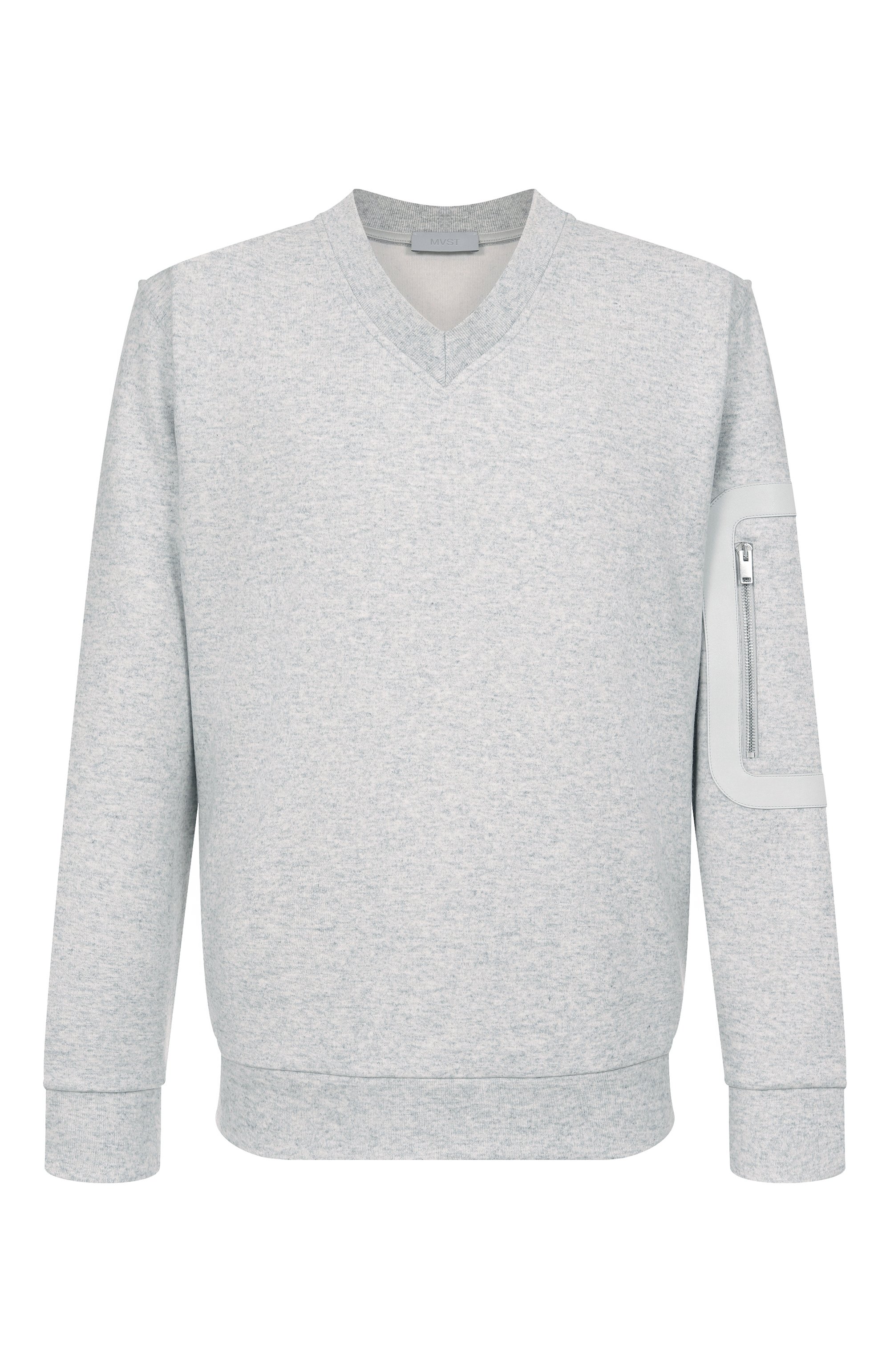 Свитшот из шерсти и кашемира MVST светло-серого цвета по цене 138500 руб., арт. M25.1PM.H002/15951, фото 1 Свитшот из шерсти и кашемира MVST, арт. M25.1PM.H002/15951, фото 1