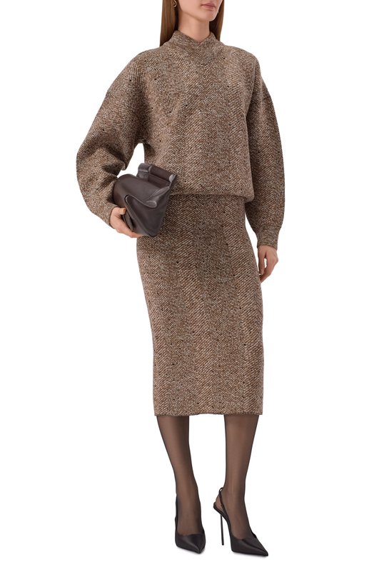 Юбка из шерсти и хлопка Armarium ARMFWKS01/W029 Коричневый  ARMFWKS01/W029 Фото 2