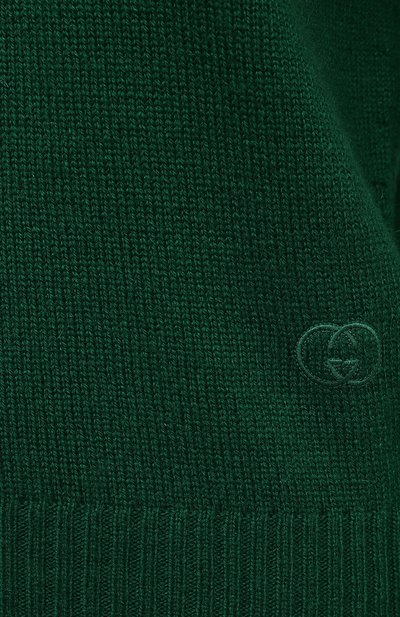 Кашемировый пуловер GUCCI зеленого цвета по цене 136800 руб., арт. 628410/XKBB2, фото 5 Кашемировый пуловер GUCCI, арт. 628410/XKBB2, фото 5